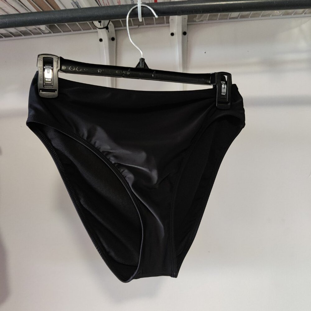 NWoT Salt + Cove Women's High Leg Bikini Swim Bottoms Black Size L $50 10HL156